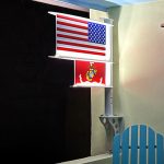 Fast Flag 30” Solid American Flag / 20” Solid State/Military Flag - Metal Dock Flags