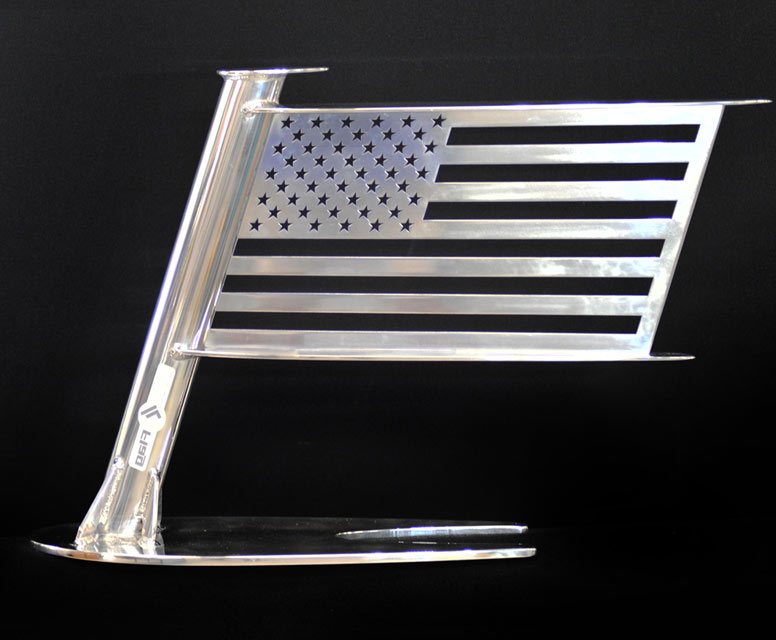 Fast-Flag Custom Option Example. SuperSport Stencil shown with custom polished aluminum finish.