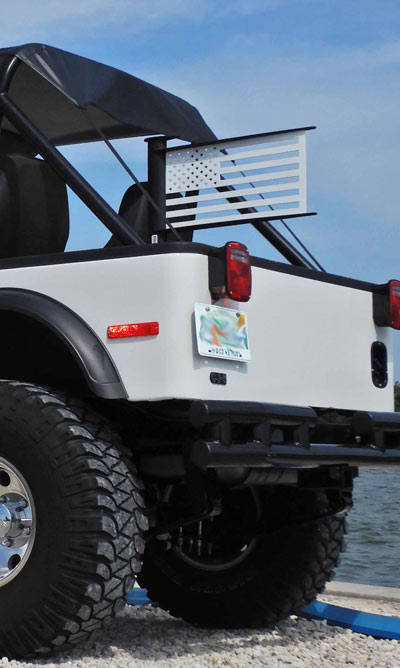 Fast-Flag SuperSport Stencil Metal Jeep Flag with custom color options