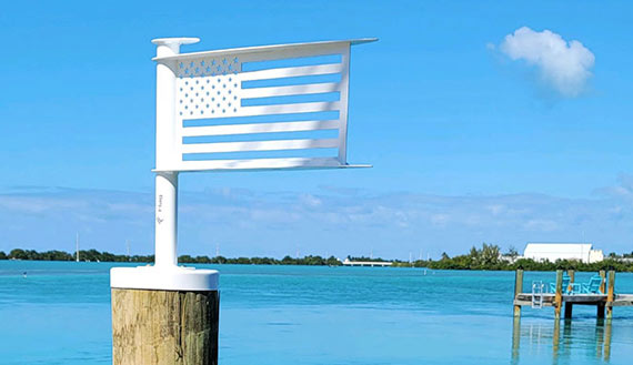 Fast-Flag Metal American Flag for Docks | Made in the U.S.A.