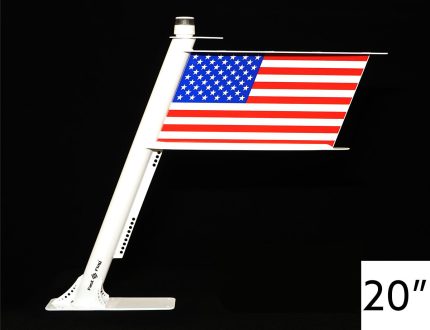 Fast-Flag SuperSport 20" Solid Flag with Burgee Attachment - Metal Boat Flag
