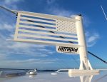 Fast-Flag SuperSport Stencil White with custom nameplate | Metal Boat Flags