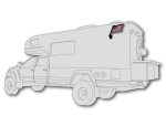 Fast Flag Vertical Mount Stencil Flag on RV - Metal Flags for Vehicles